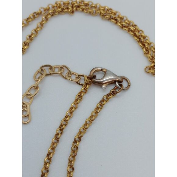 Vintage Raw Smoky Quartz Nuggets Tassel Pendant Gold Tone 30-32" Chain Necklace - Picture 7 of 7